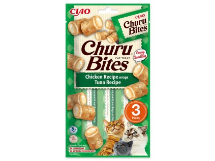 Pochoutka Churu Bites wraps kuře & tuňák 3x10g