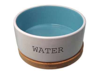 Miska Dog Fantasy keramická WATER bílá/modrá s podtáckem 16x6,5cm, 850ml
