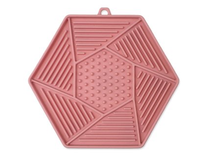 Podložka lízací Epic Pet Lick&Snack hexagon světle růžový 17x15cm