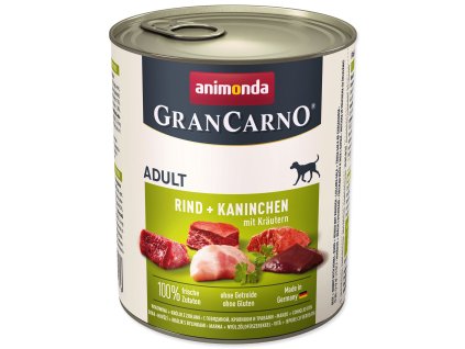 Konzerva Animonda Gran Carno Adult hovězí a králík s bylinkami 800g