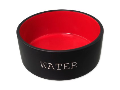 Miska Dog Fantasy keramická WATER černá/červená 16x6,5cm, 850ml