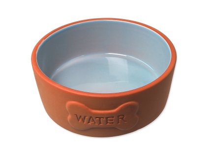 Miska Dog Fantasy keramická WATER cihlová/modrá 13x5cm, 350ml