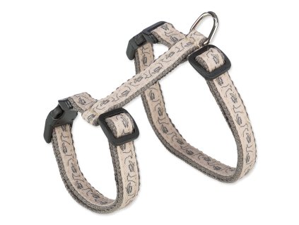 Postroj Trixie pro kočky s vodítkem šedý/béžový 27–45 cm/13 mm, 1,20 m