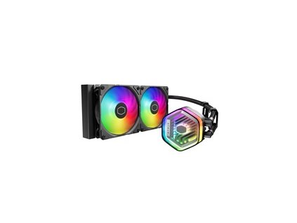 Cooler Master vodní chladič MasterLiquid 240 Atmos ARGB, 2x120mm, LGA1851, AM5, černá