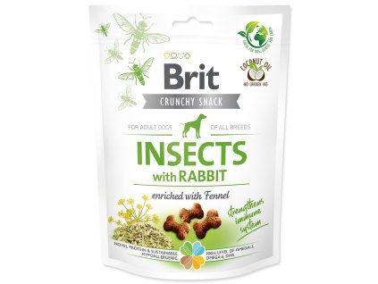 Pochoutka Brit Care Dog Crunchy Cracker Insects, králík s fenyklem 200g