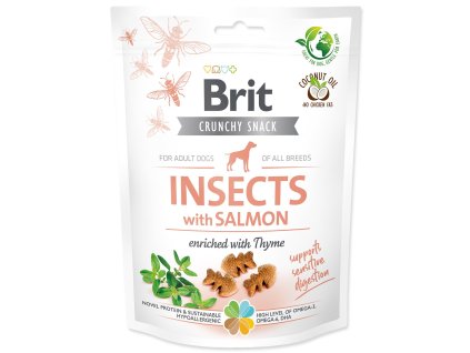 Pochoutka Brit Care Dog Crunchy Cracker Insects, losos s tymiánem 200g