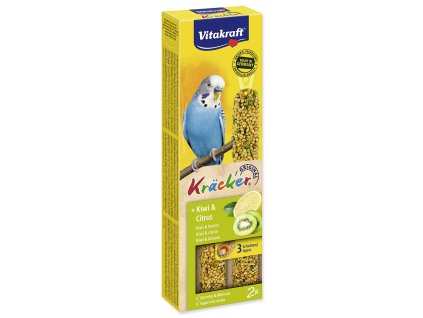 Tyčinky Vitakraft Kracker andulka, s kiwi a citrusy 2ks
