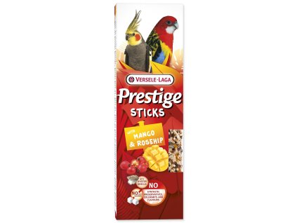 Tyčinky Versele-Laga Prestige velký papoušek s mangem a šípkem 140g 2ks