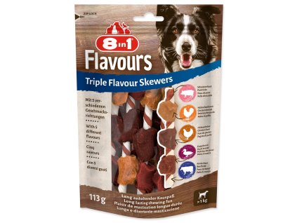 Pochoutka 8in1 Triple Flavour špíz žvýkací 6ks