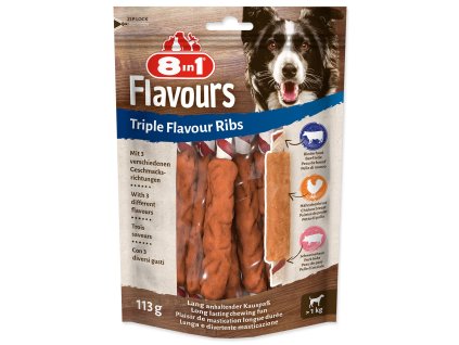 Pochoutka 8in1 Triple Flavour žebírko žvýkací 6ks
