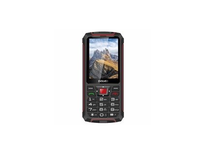EVOLVEO StrongPhone W4, vodotěsný odolný Dual SIM telefon, černo-červená