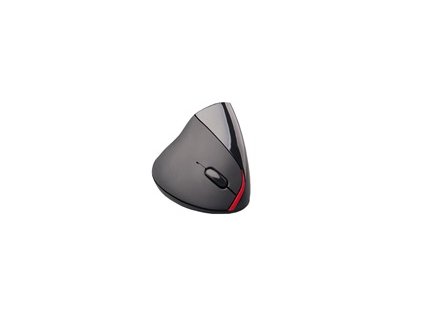 C-TECH myš VEM-07, vertikální, bezdrátová, 5 tlačítek, černá, USB nano receiver