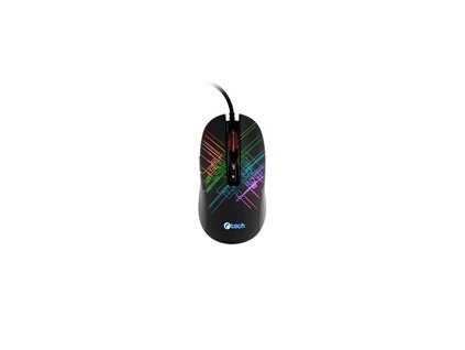 C-TECH herní myš Dusk, casual gaming, 3200 DPI, RGB podsvícení, USB