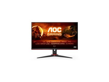 AOC MT VA LCD WLED 27" Q27G2E/BK - VA panel, 2560x1440, 1ms, 155Hz, 2xHDMI, DP