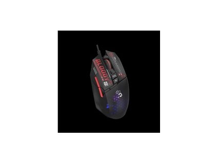 A4tech BLOODY W60 Max Mini, podsvícená herní myš, 12000 DPI, černá, USB