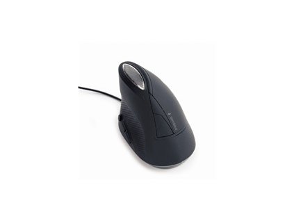 GEMBIRD myš MUS-ERGO-03, Vertikální - Ergonomická, drátová USB, podsvícená, šedá
