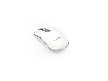 GEMBIRD myš MUSW-4B-06, bílo-stříbrná, bezdrátová, USB nano receiver