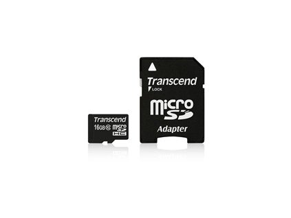 TRANSCEND MicroSDHC karta 16GB Class 10 + adaptér