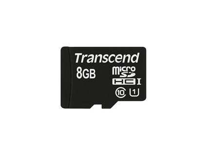 TRANSCEND MicroSDHC karta 8GB Premium, Class 10 UHS-I 300x, bez adaptéru