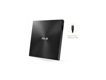 ASUS DVD ZenDrive SDRW-08U9M-U BLACK, External Slim DVD-RW, USB Type-C/Type-A, M-DISC