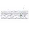 A4tech FBX50C, bezdrátová kancelářská klávesnice, bílá