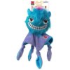 Hračka Dog Fantasy Monsters strašidlo pískací chlupaté modré s dečkou 28cm