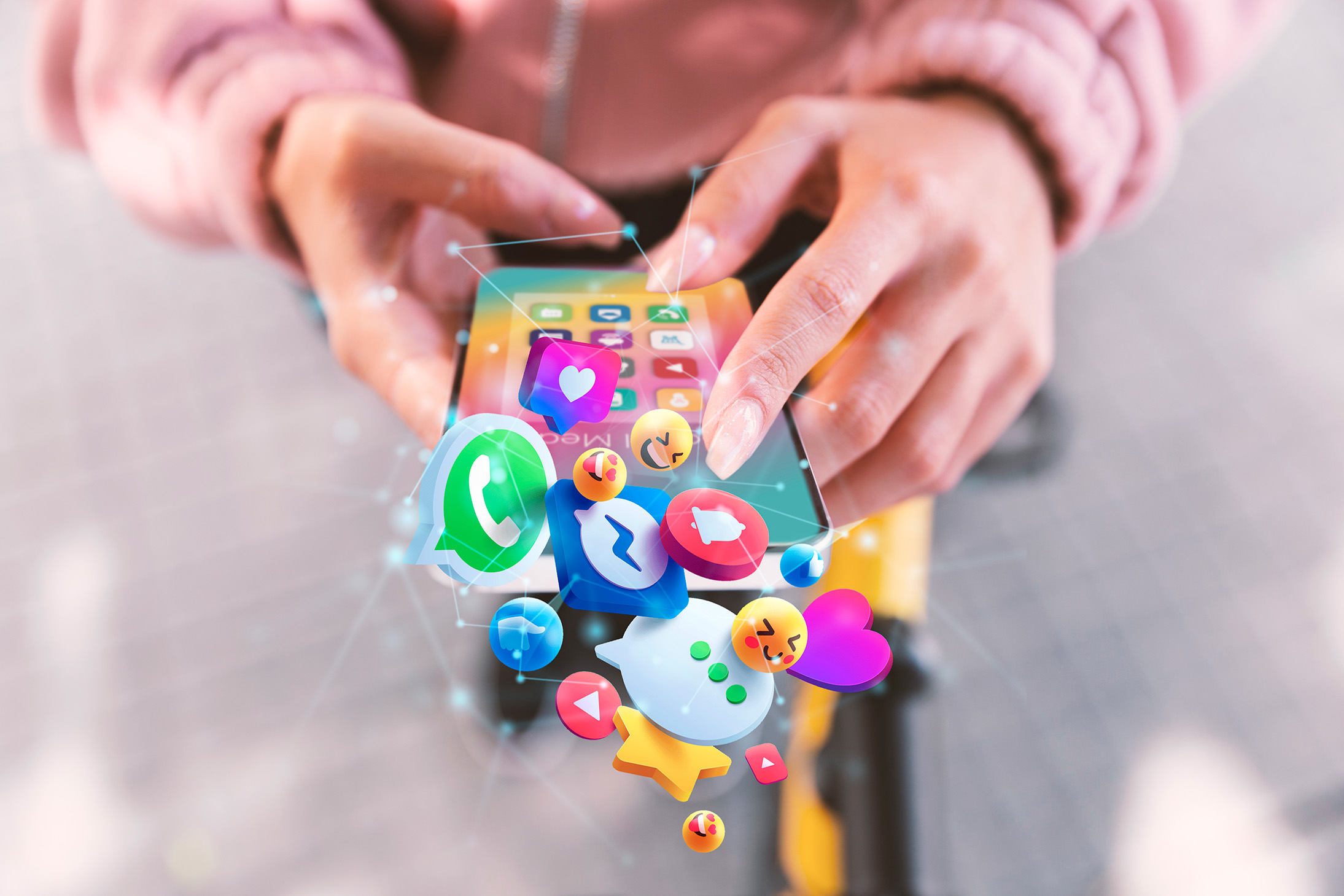 Ikony sociálnych médií na obrazovke smartfónu – Digiskilly.sk.
