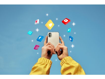 social media concept with smartphone