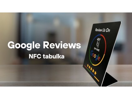 Google Reviews NFC tabuľka /black/