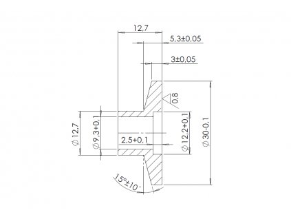 10KF 12.7 12.7 9.3