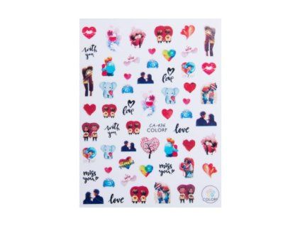 samolepky barevne love colorf ca 436