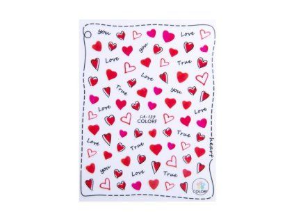 samolepky barevne srdicka ca 139