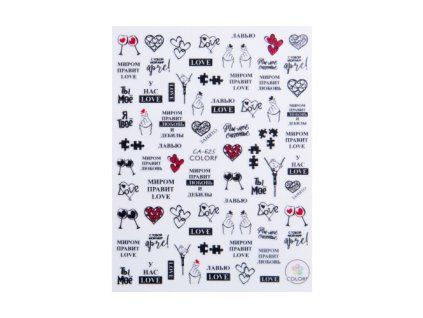 samolepky barevne love colorf ca 625