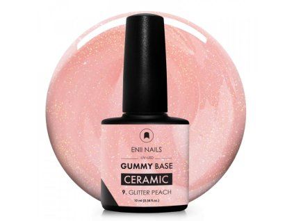 gummy base ceramic 09 glitter peach 10 ml enii