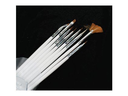 stetce na nehty sada bile 9 ks