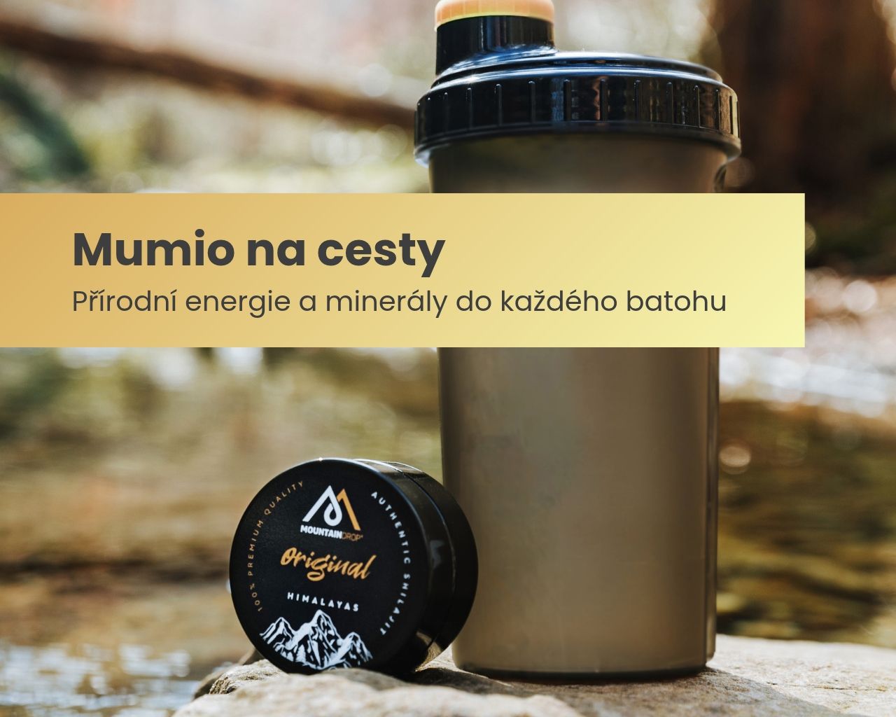 Mumio na cesty - Mountaindrop mumio a energetická tyčinka, přírodní energie do batohu