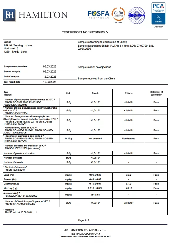 Analýza LOT 07.00700