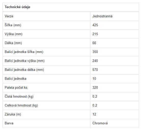 technicke-udaje-drzak-na-letaky-ke-sloupku-A4