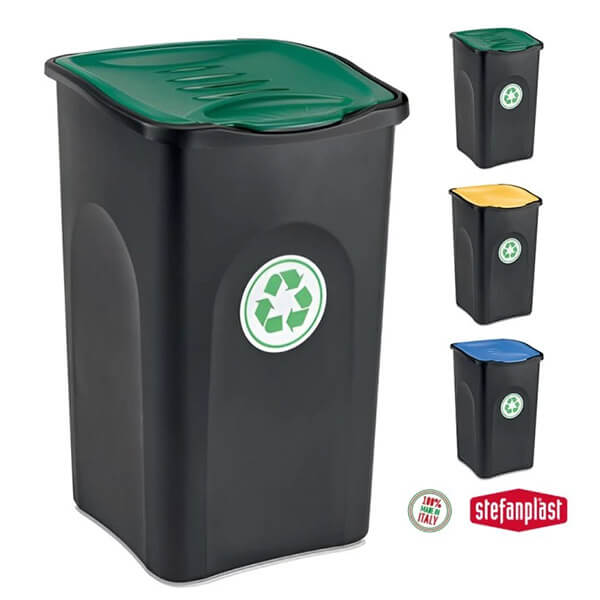 Plastový odpadkový koš Ecogreen 50 l na tříděný odpad
