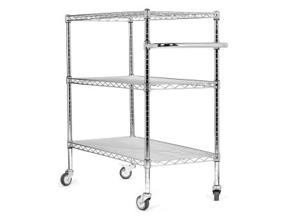 Dílenský a cateringový vozík, rovné police, 46 x 92 x 100 cm, max 100 kg, 3 pol.