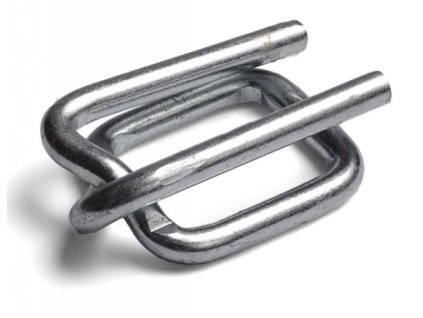 Ocelové pozinkované spony pro páskovače, kovové, zinkované 25 mm