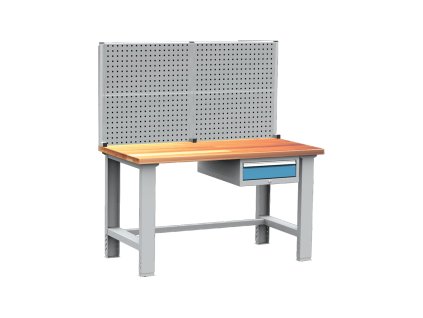 Dílenský stůl montovaný PROFI, sestava 2 , 159/183 x 150 x 75 cm