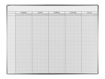 Školní rozvrhová ekoTAB tabule, 140 x 100 cm, 40 tříd