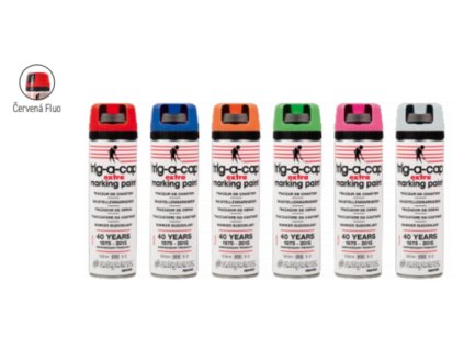 Ruční značkovací sprej Trig-a-cap EXTRA ČERVENÝ FLUO, bal. 1 ks