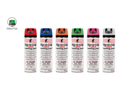 Ruční značkovací sprej Trig-a-cap EXTRA ZELENÝ FLUO, bal. 12 ks