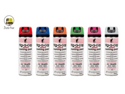 Ruční značkovací sprej Trig-a-cap EXTRA MATNÝ žlutý, bal. 12 ks