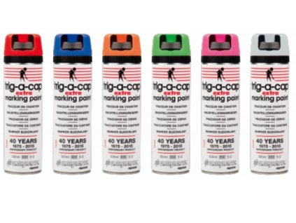 Ruční značkovací sprej Trig-a-cap EXTRA ČERNÝ, bal. 12 ks