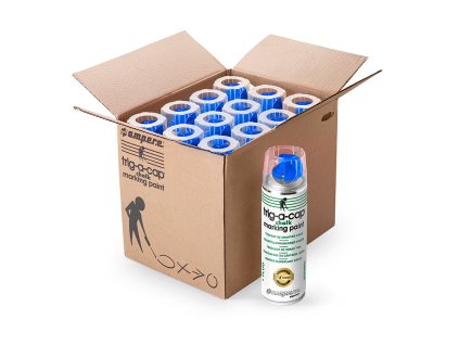 Sprej křídový ruční Trig-a-cap CHALK TEMPORARY MODRÝ, bal. 12 ks