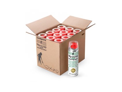 Sprej křídový ruční Trig-a-cap CHALK TEMPORARY ČERVENÝ, bal. 12 ks