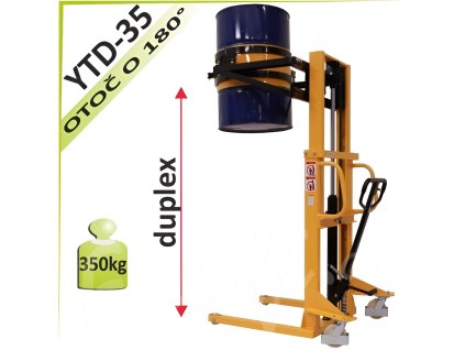 Vysokozdvižný vozík pro sudy, 350 kg